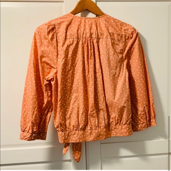 Madewell Star Scatter Wrap Top in Peach - Picture 4 of 5